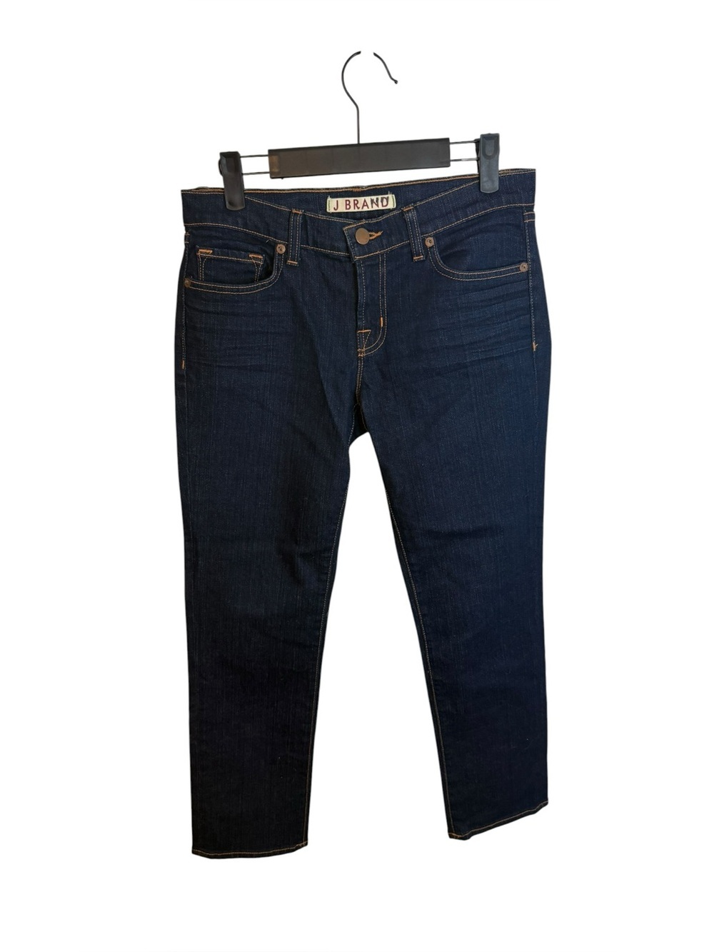 J Brand Dark Wash High Waisted Straight Leg Jeans